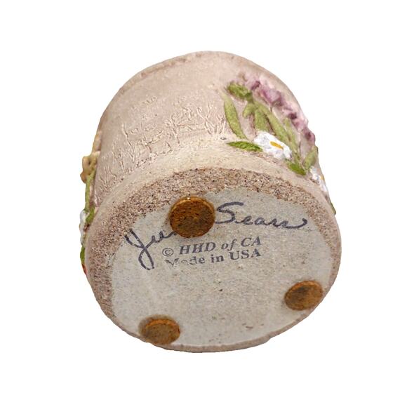 Vintage June Sears Planter Heaven Hill Design Pottery USA California Floral 3.5" - Picture 4 of 7